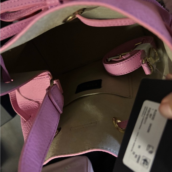 Furla Light Pink Drawstring Backpack - Picture 2 of 4